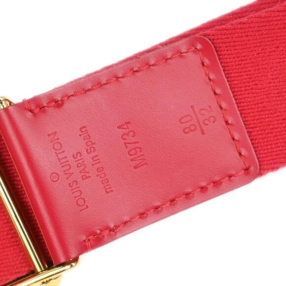 Louis Vuitton Red Ceinture Fortune Belt LV Cut Out M9734W CA1102 #80/32 115704 - Picture 4 of 8